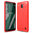 Flexi Slim Carbon Fibre Case for Nokia 1 Plus - Brushed Red